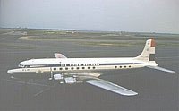 Een KLM DC-6B in het toen geldende kleurenschema