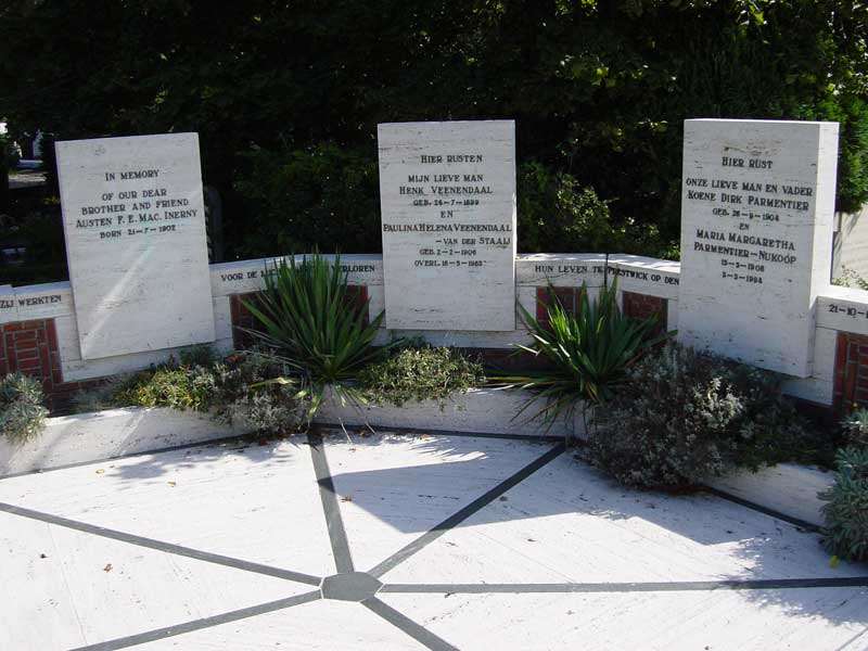 de 3 graven op Rhijnhof in Leiden