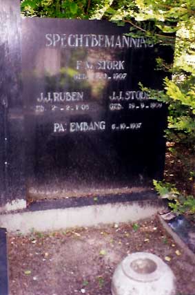 het graf op Zorgvlied in Amsterdam